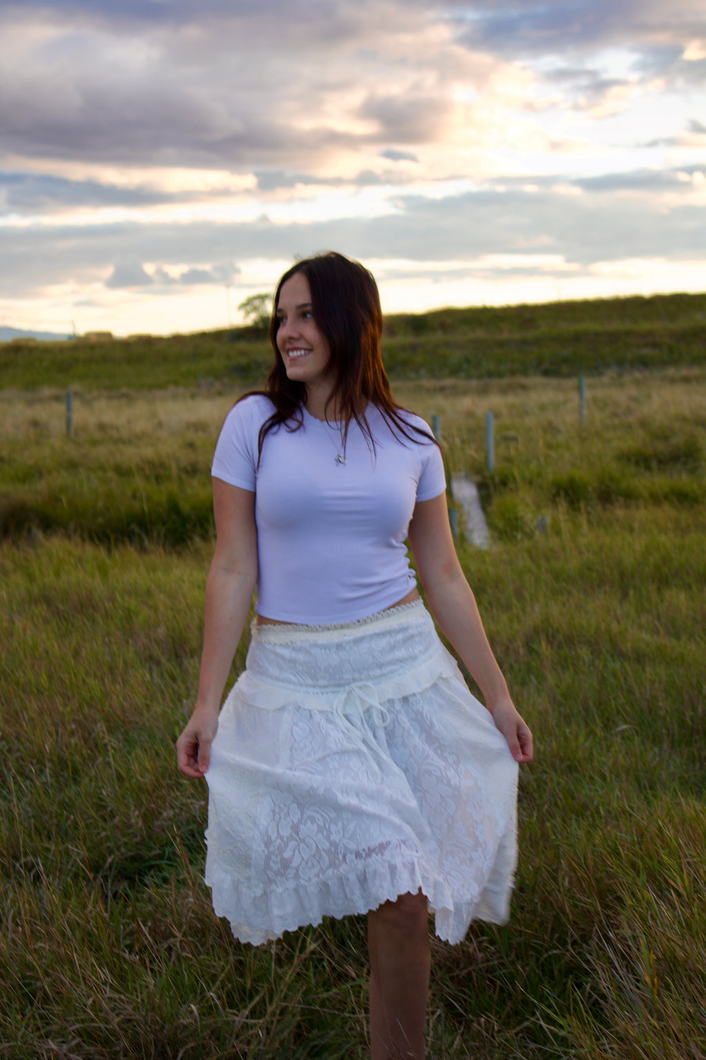 Eyelet Three Ways Skirt