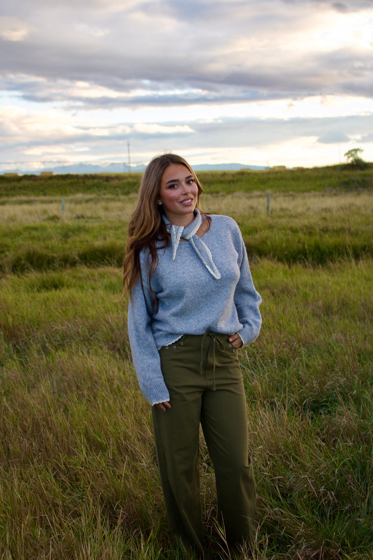 Scarf Neck Sweater