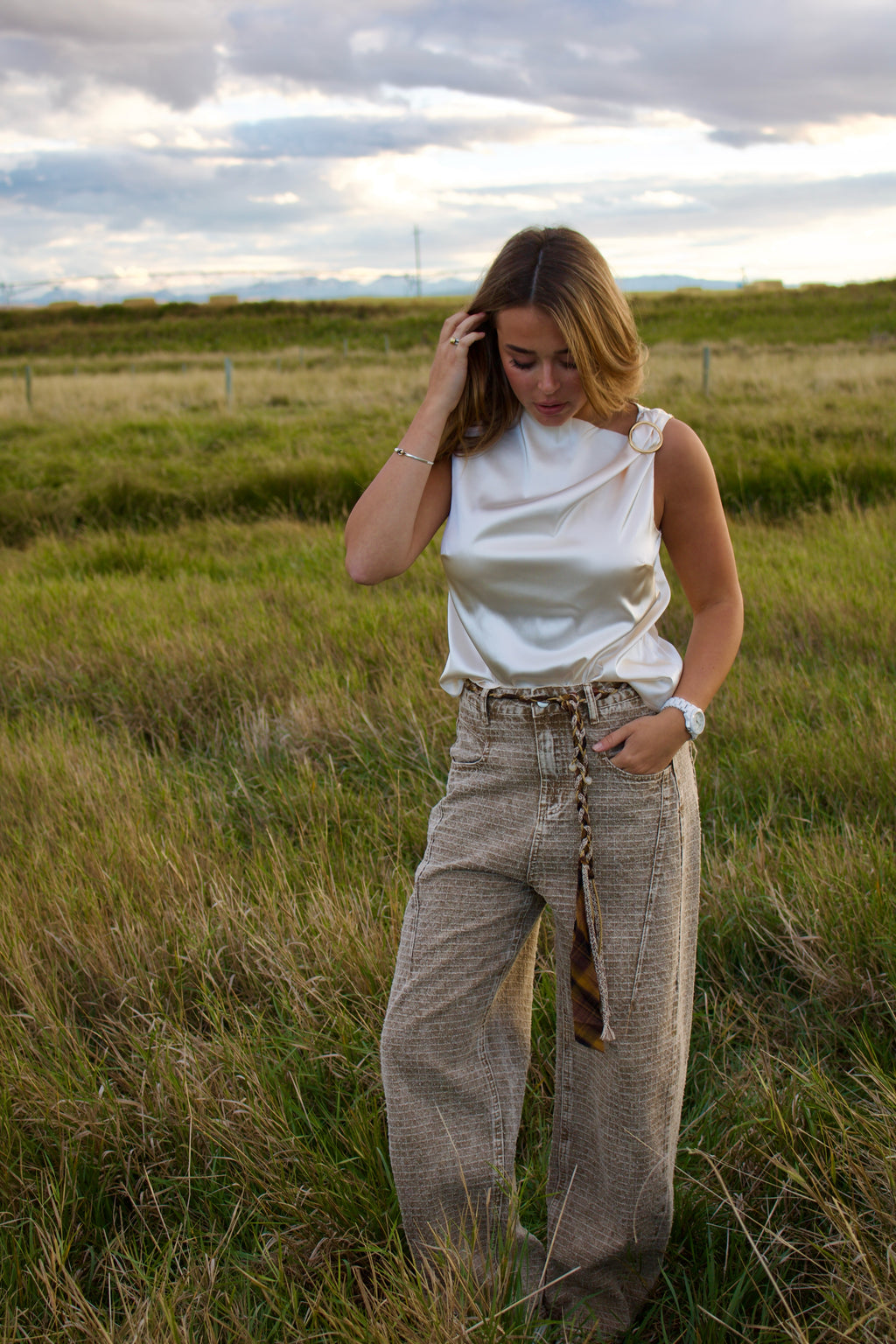 Rattlesnake Belted Jeans