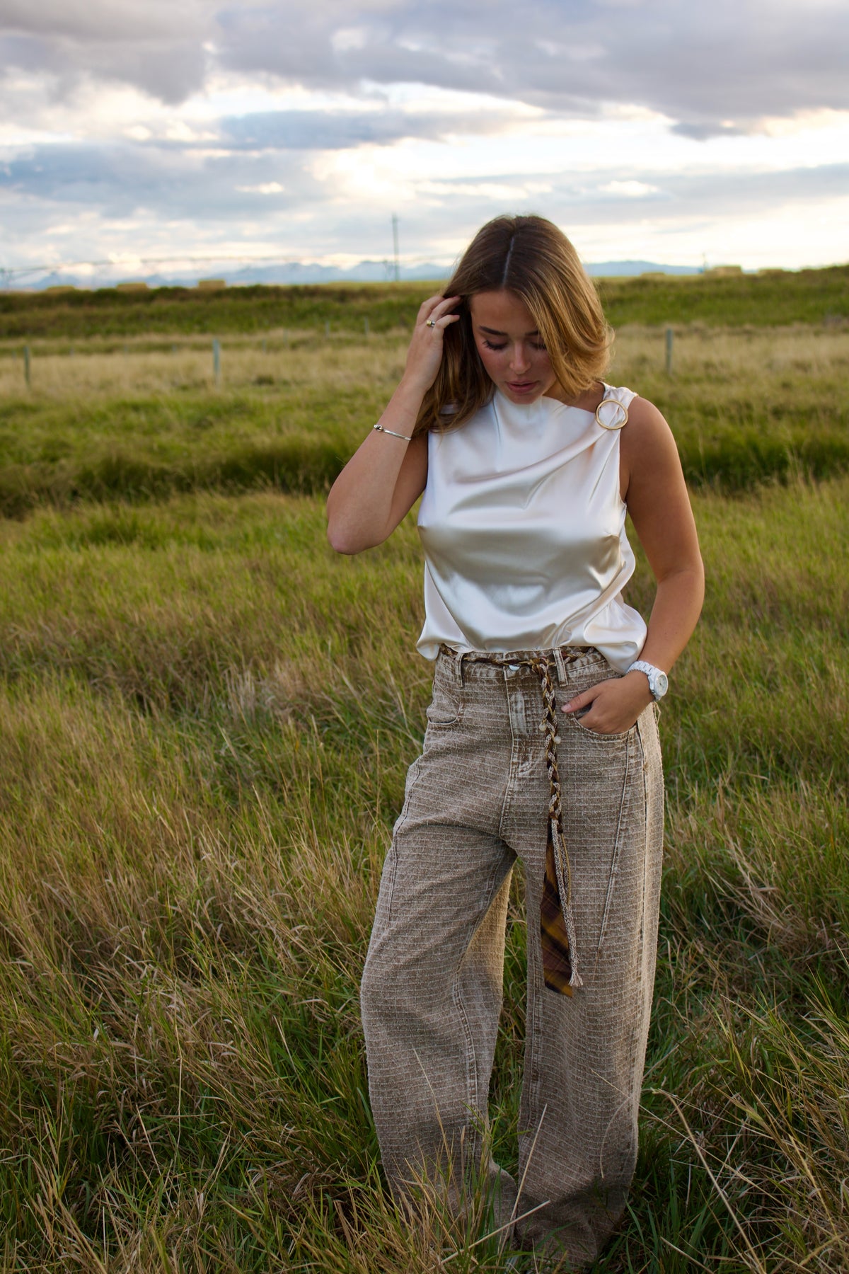 Rattlesnake Belted Jeans
