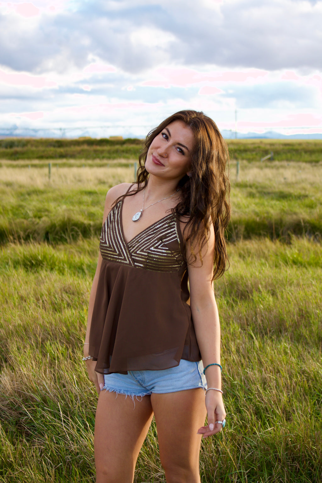 Silver Dollar Sequin Tank
