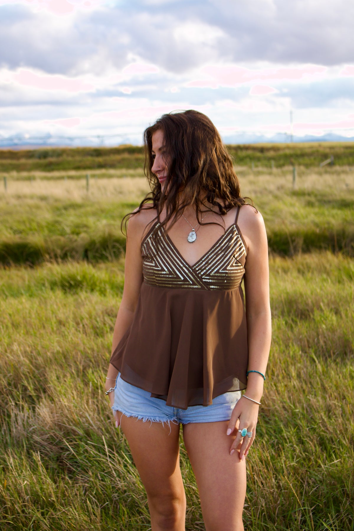 Silver Dollar Sequin Tank