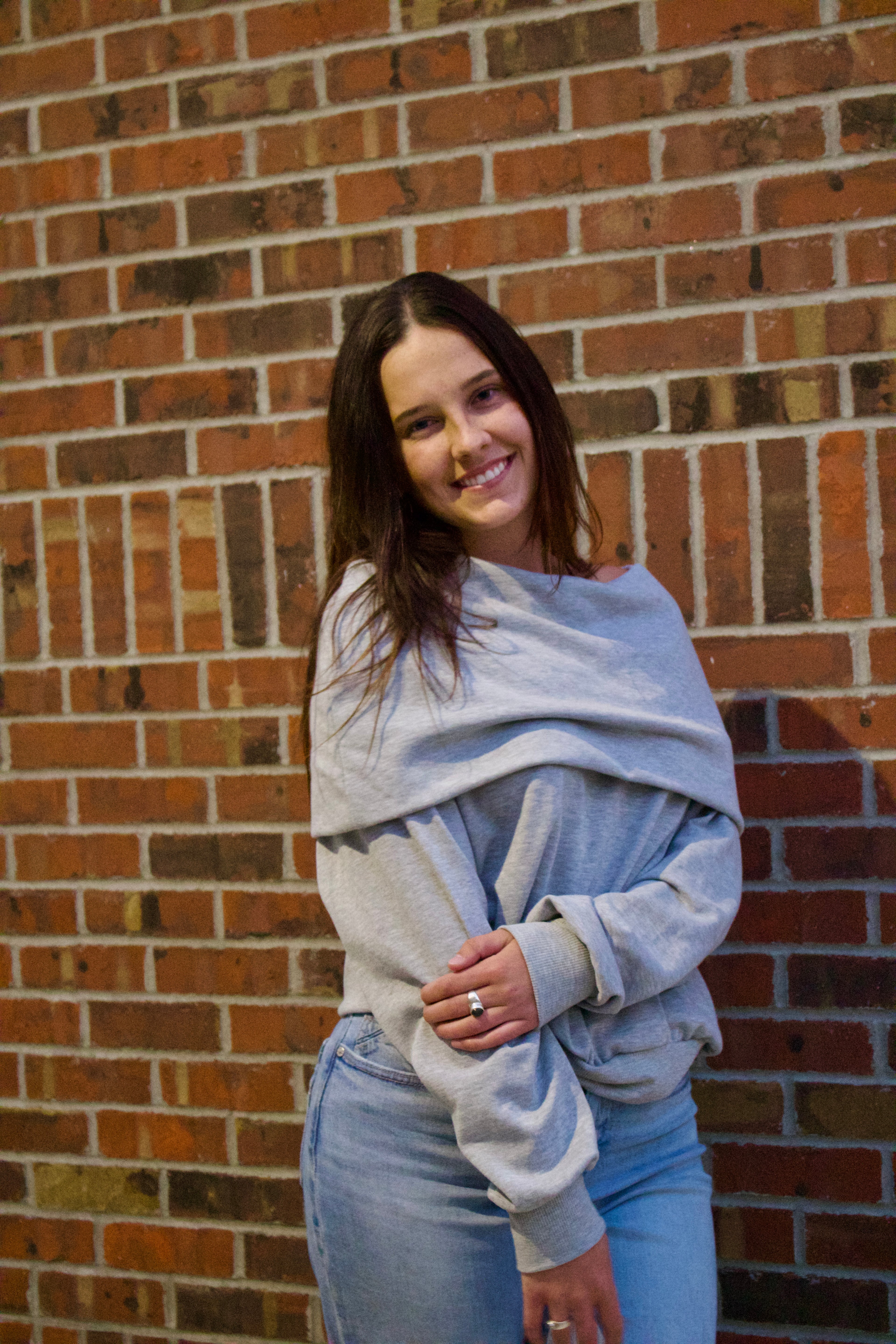 Silver Lining Off-Shoulder Sweatshirt