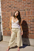 Sand Wide Leg Capri