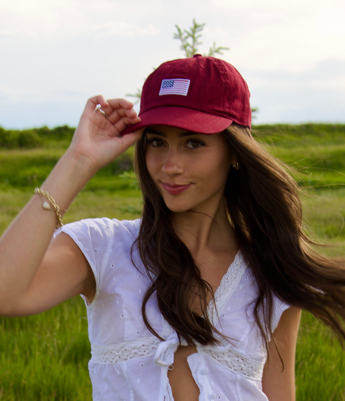 American Flag Patch Hat