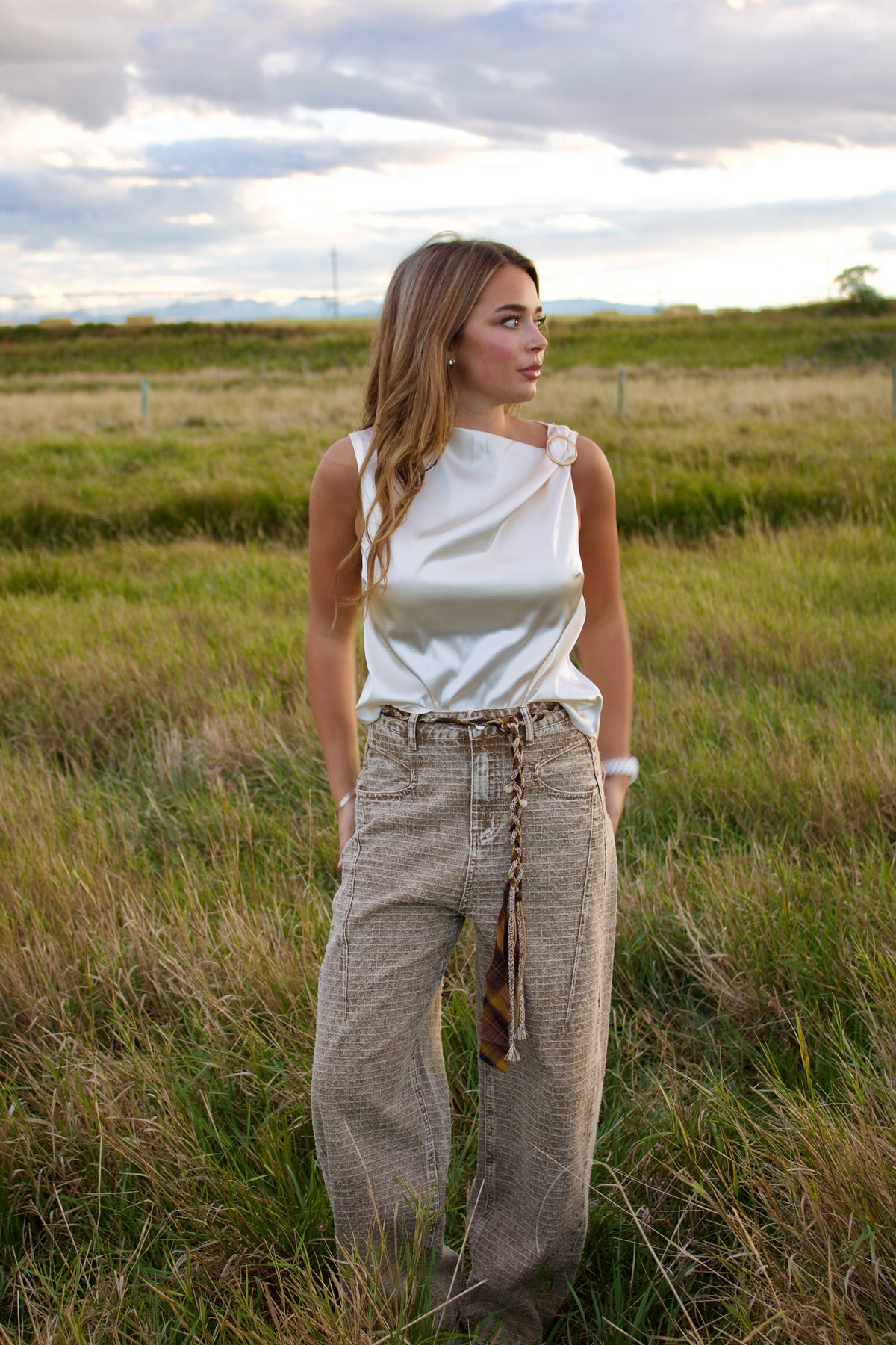 Rattlesnake Belted Jeans