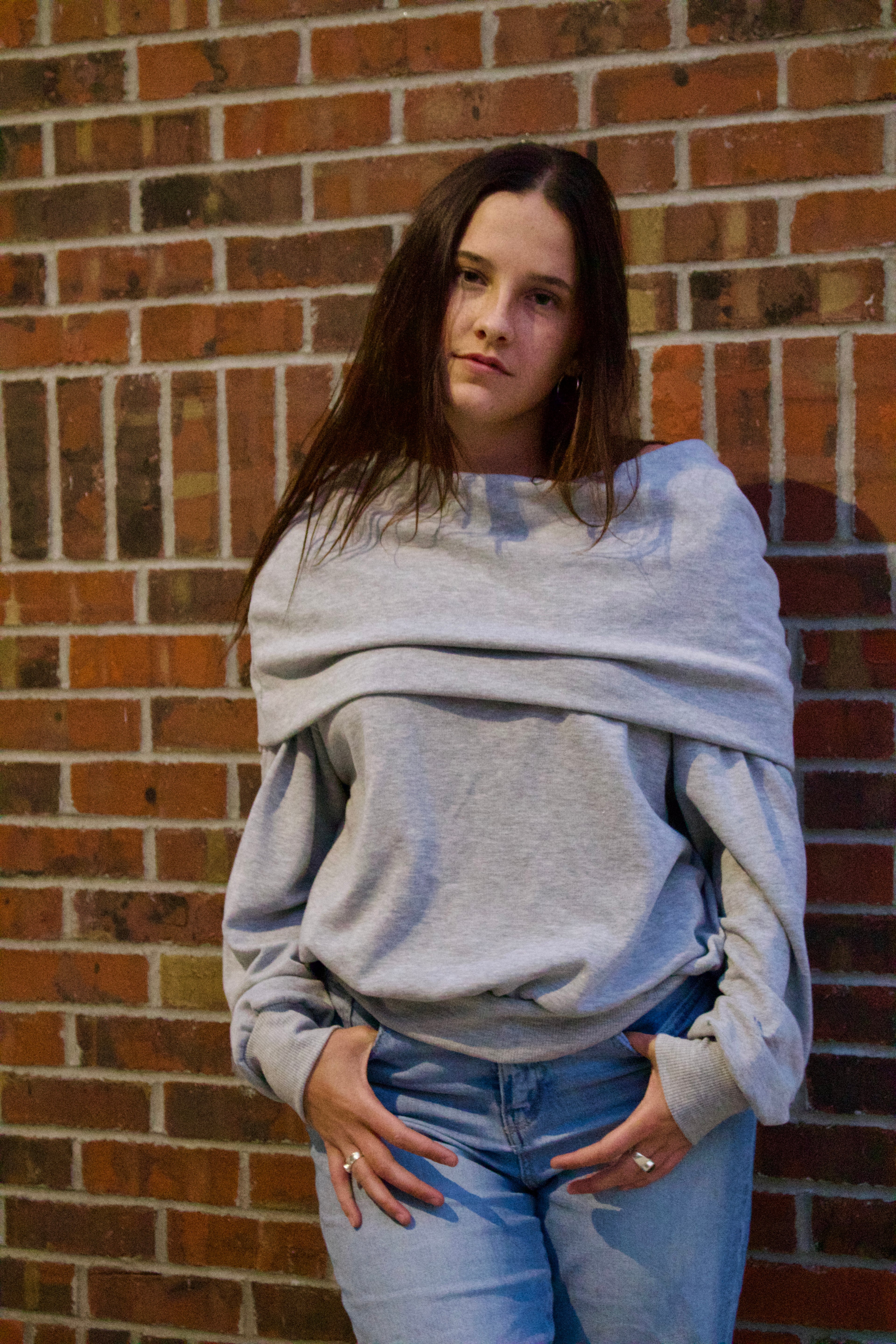 Silver Lining Off-Shoulder Sweatshirt