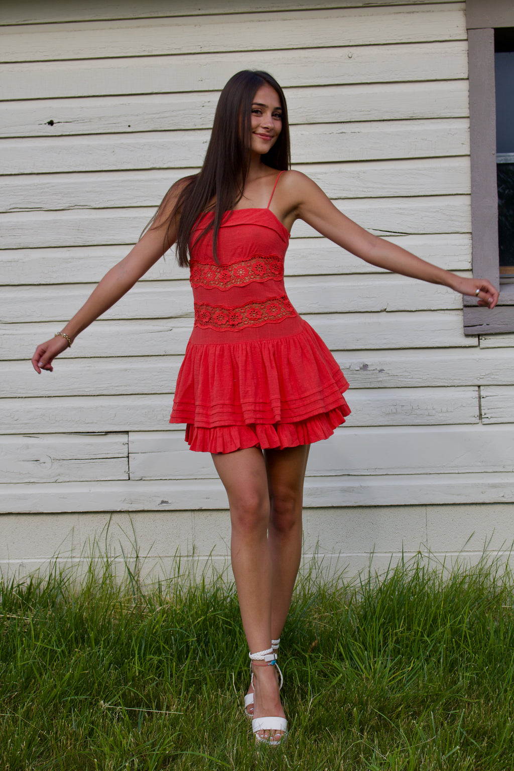 Vermillion Crochet Dress