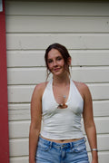 Stone Bead Halter Top