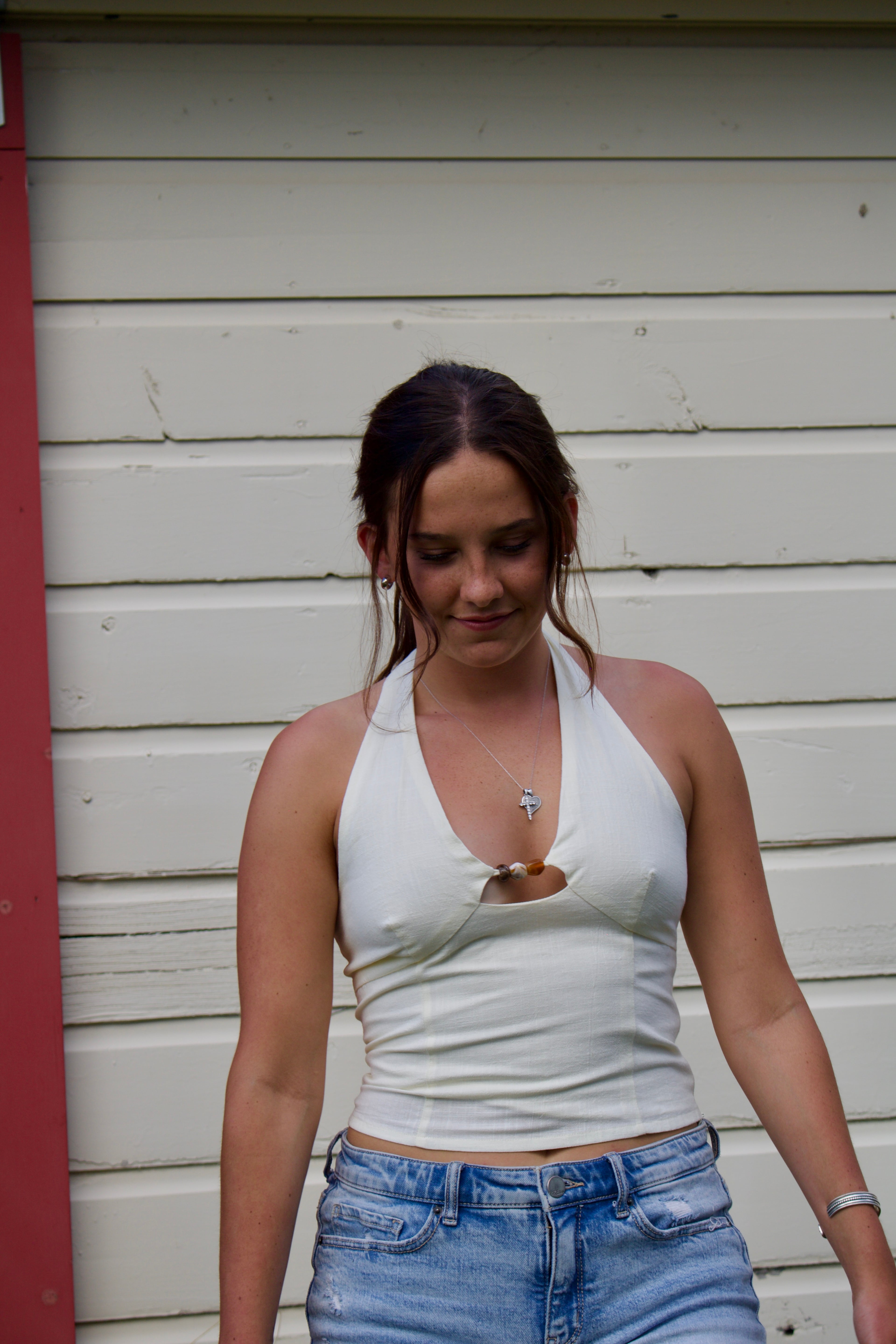 Stone Bead Halter Top