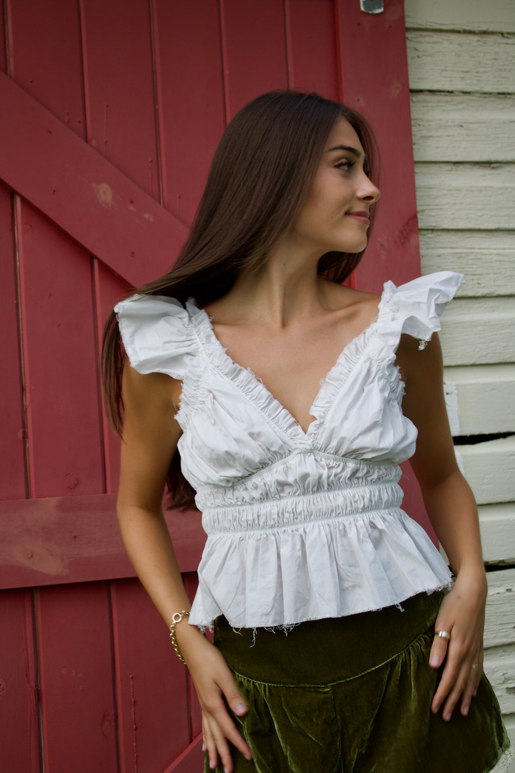 White Poplin Blouse