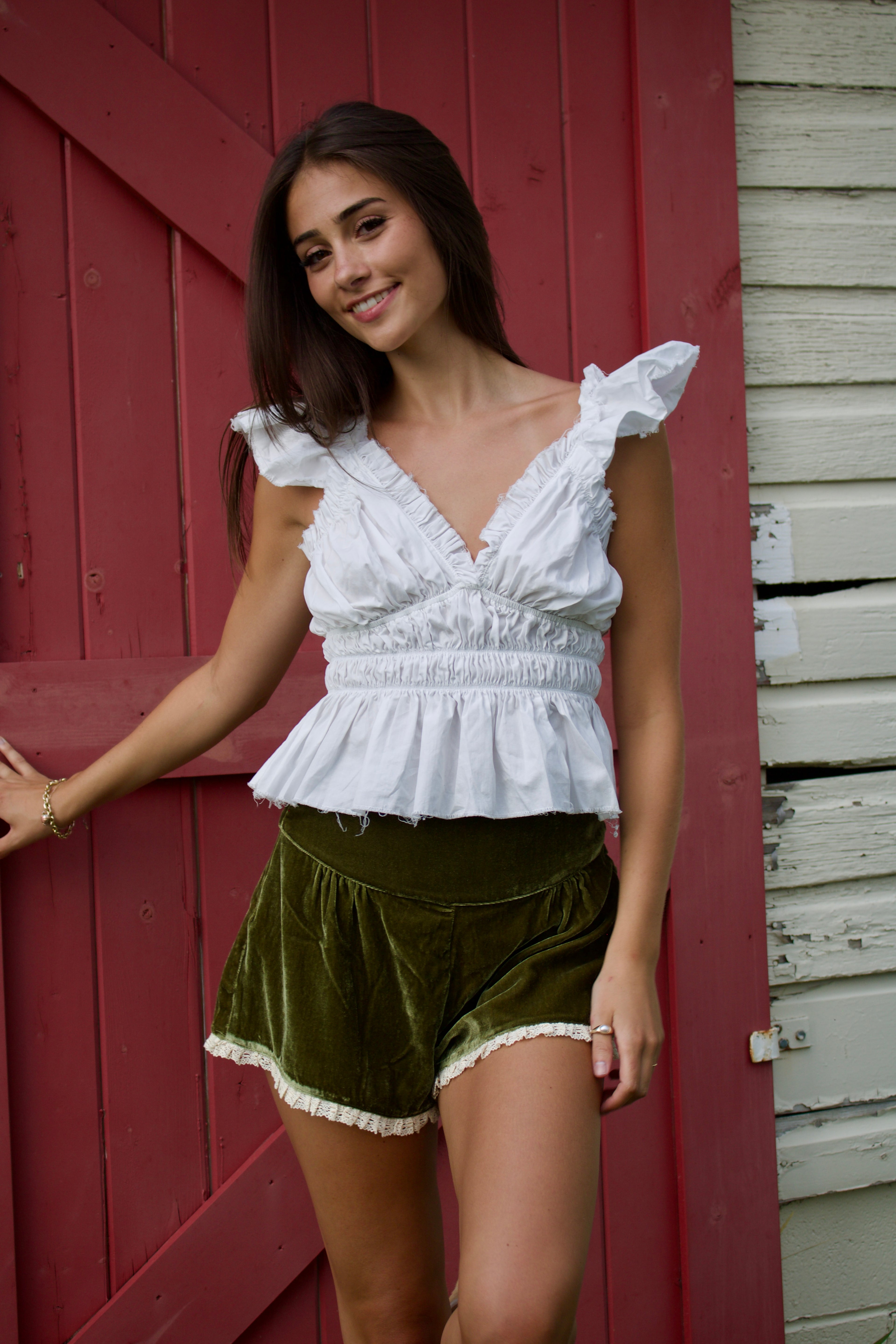 Velvet and Lace Shorts