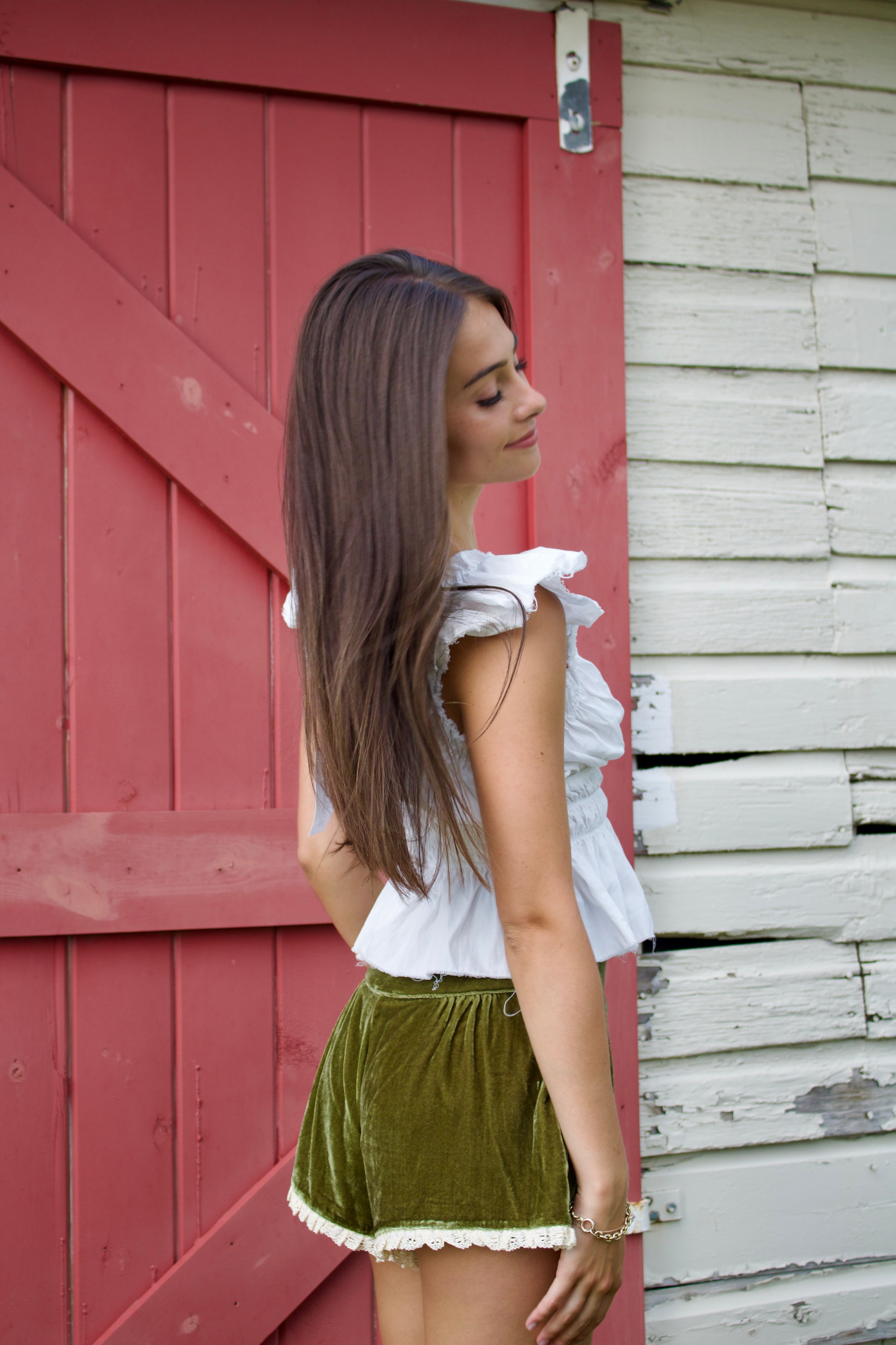 Velvet and Lace Shorts
