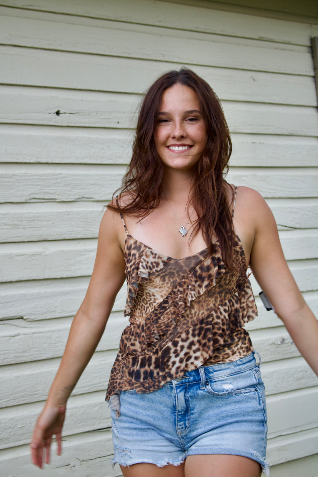 Leopard Mesh Tank