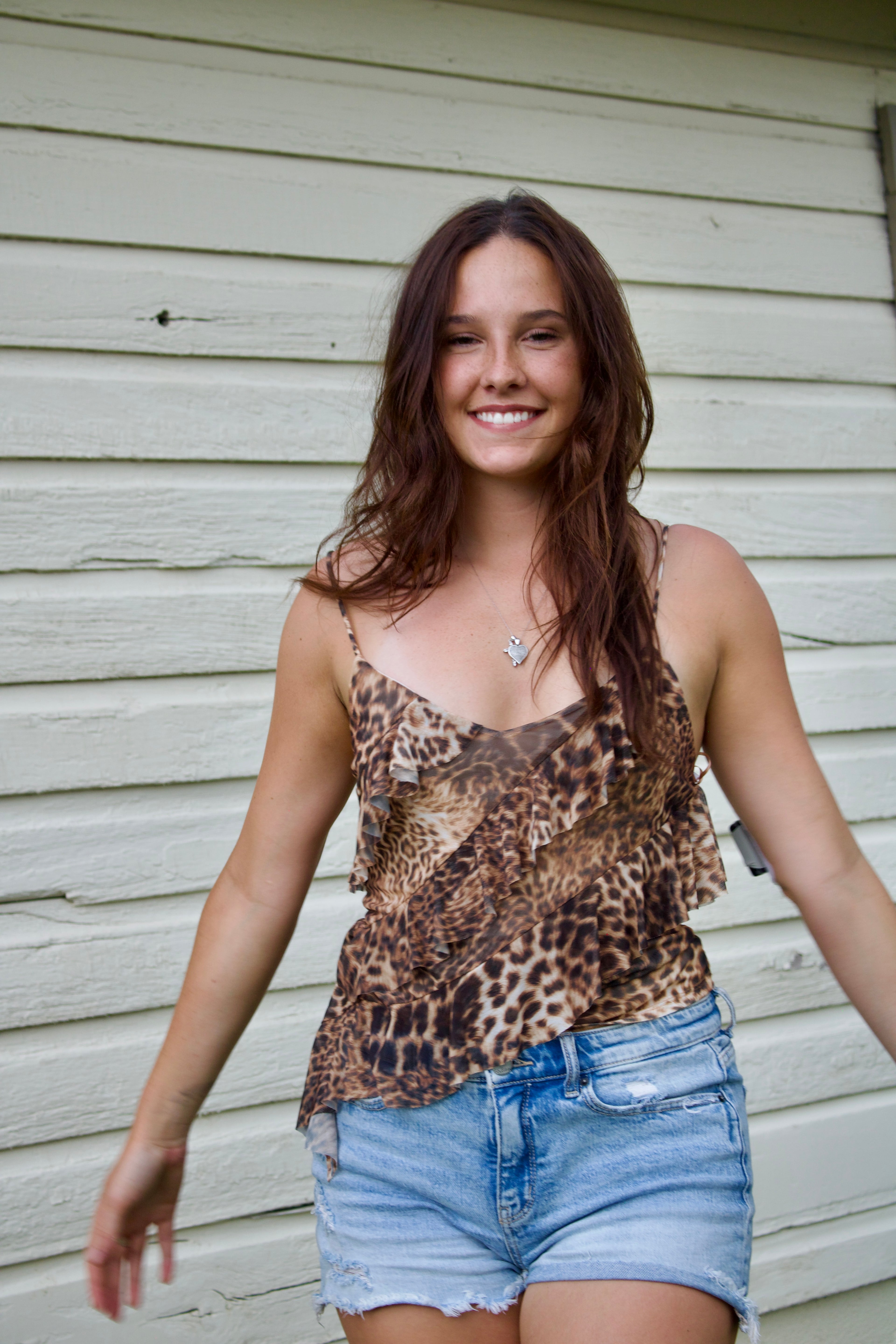 Leopard Mesh Tank