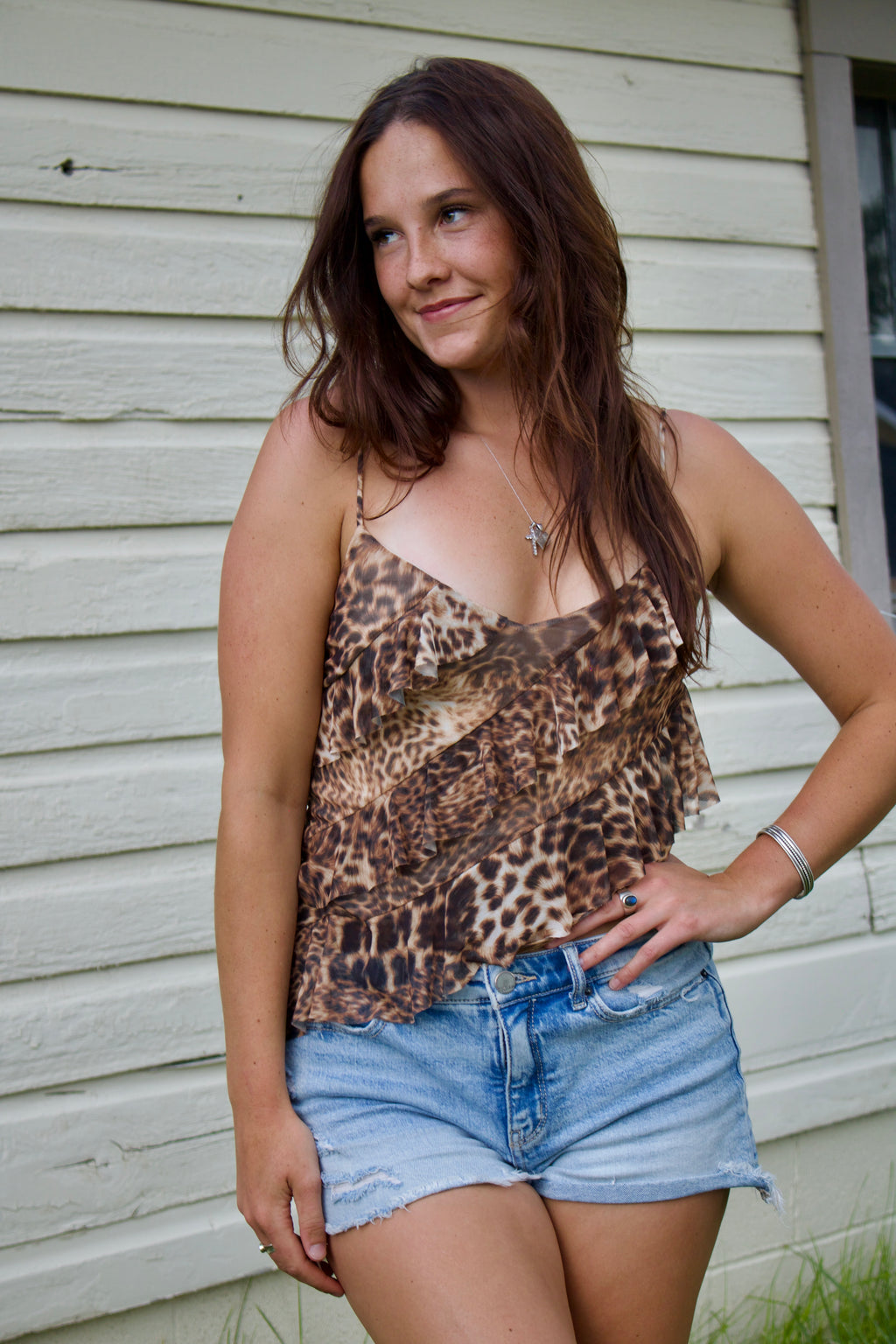 Leopard Mesh Tank