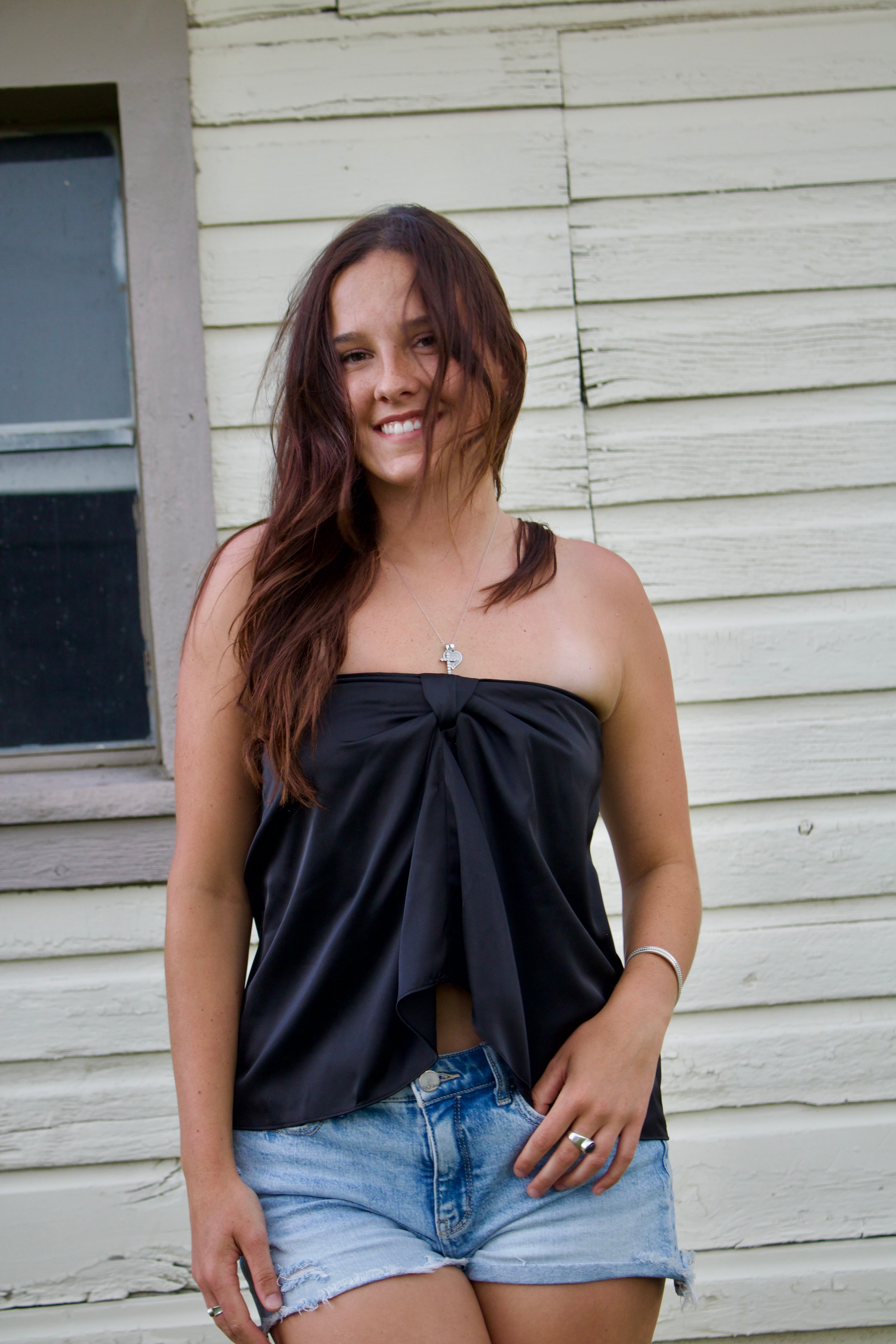 Satin Twist Tube Top
