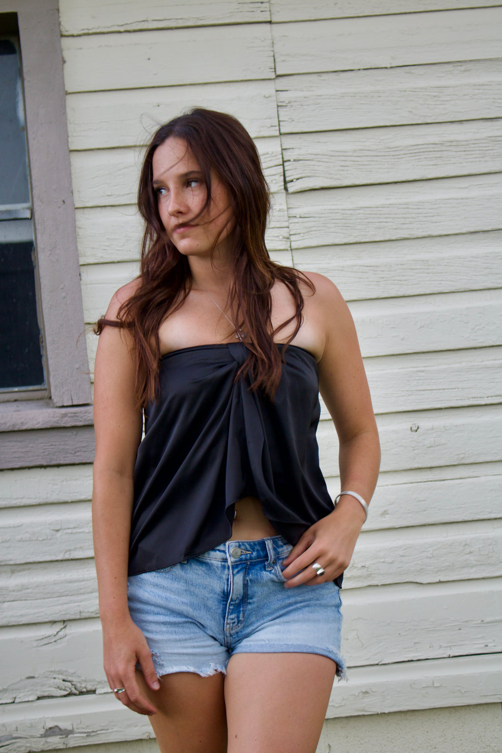 Satin Twist Tube Top