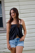 Satin Twist Tube Top