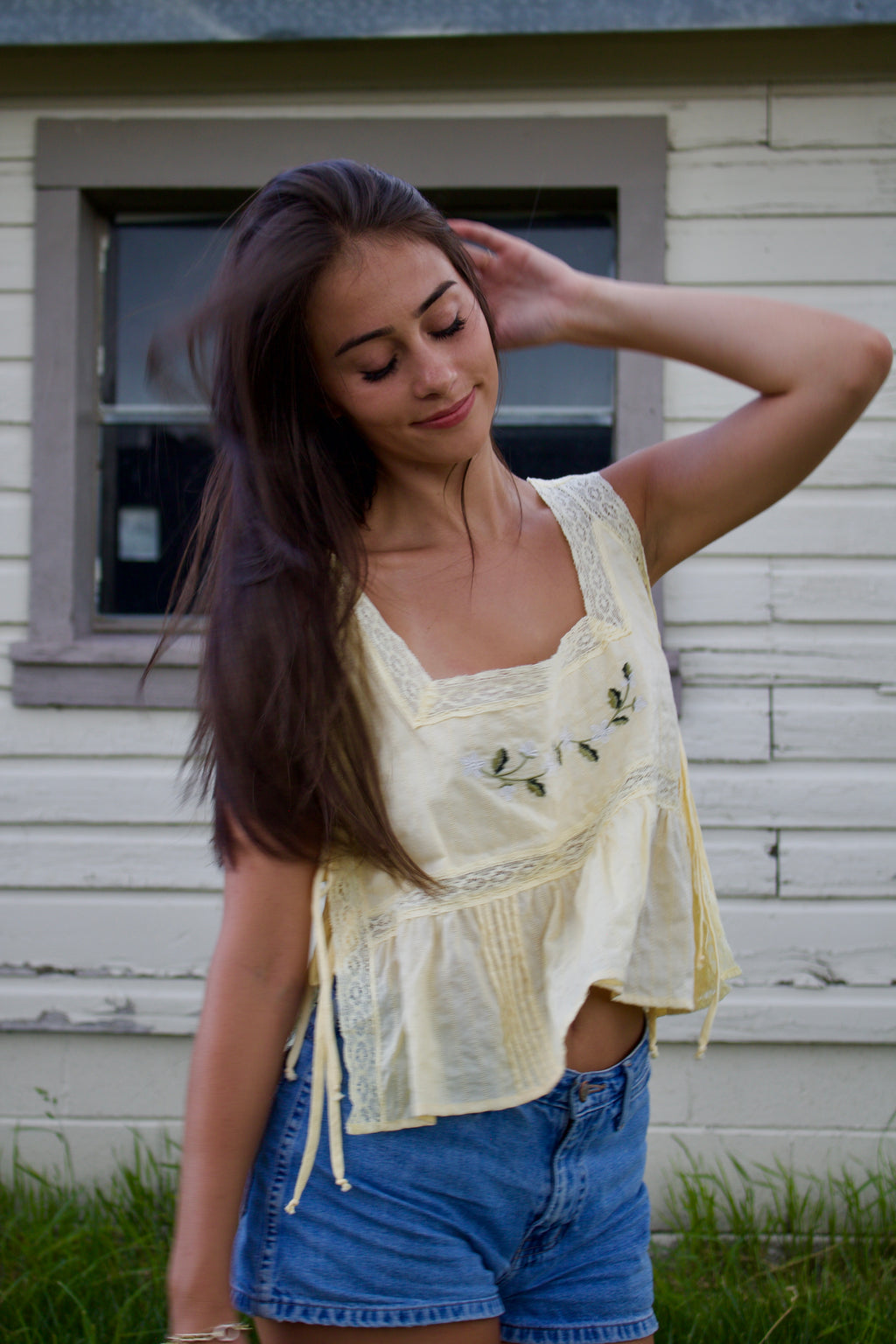 Daisy Embroidered Top