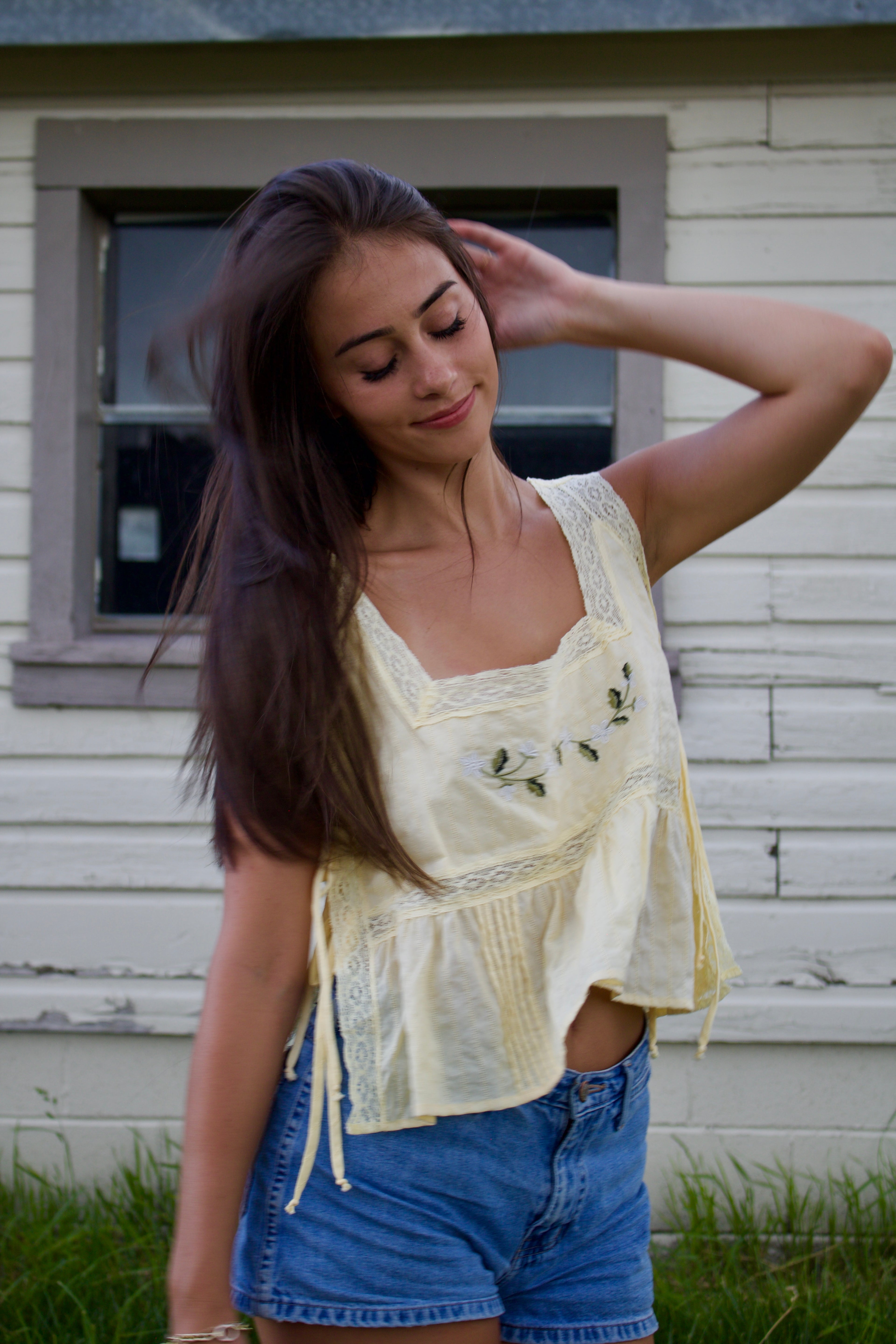 Daisy Embroidered Top