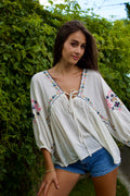 Boho Embroidered Blouse