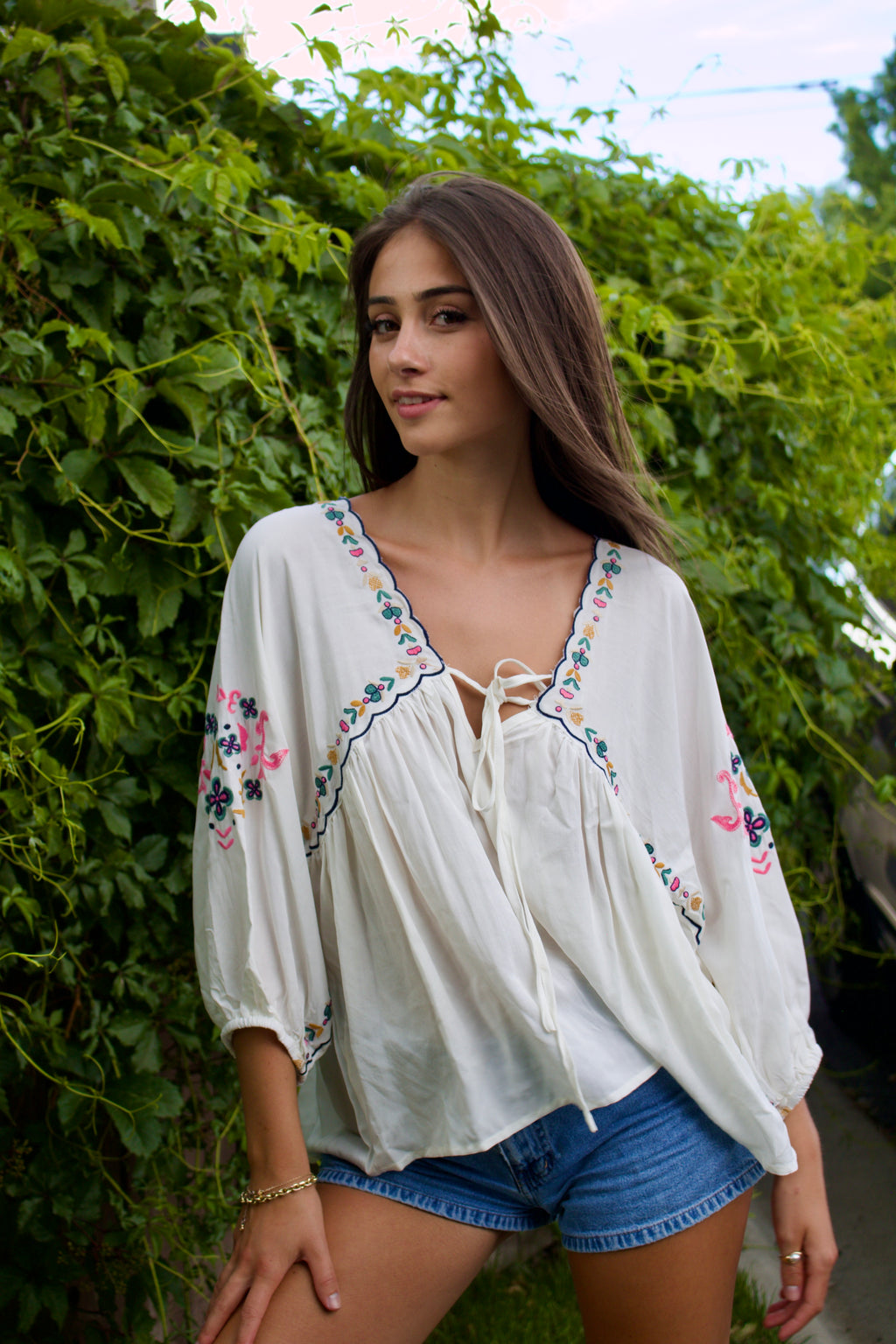 Boho Embroidered Blouse