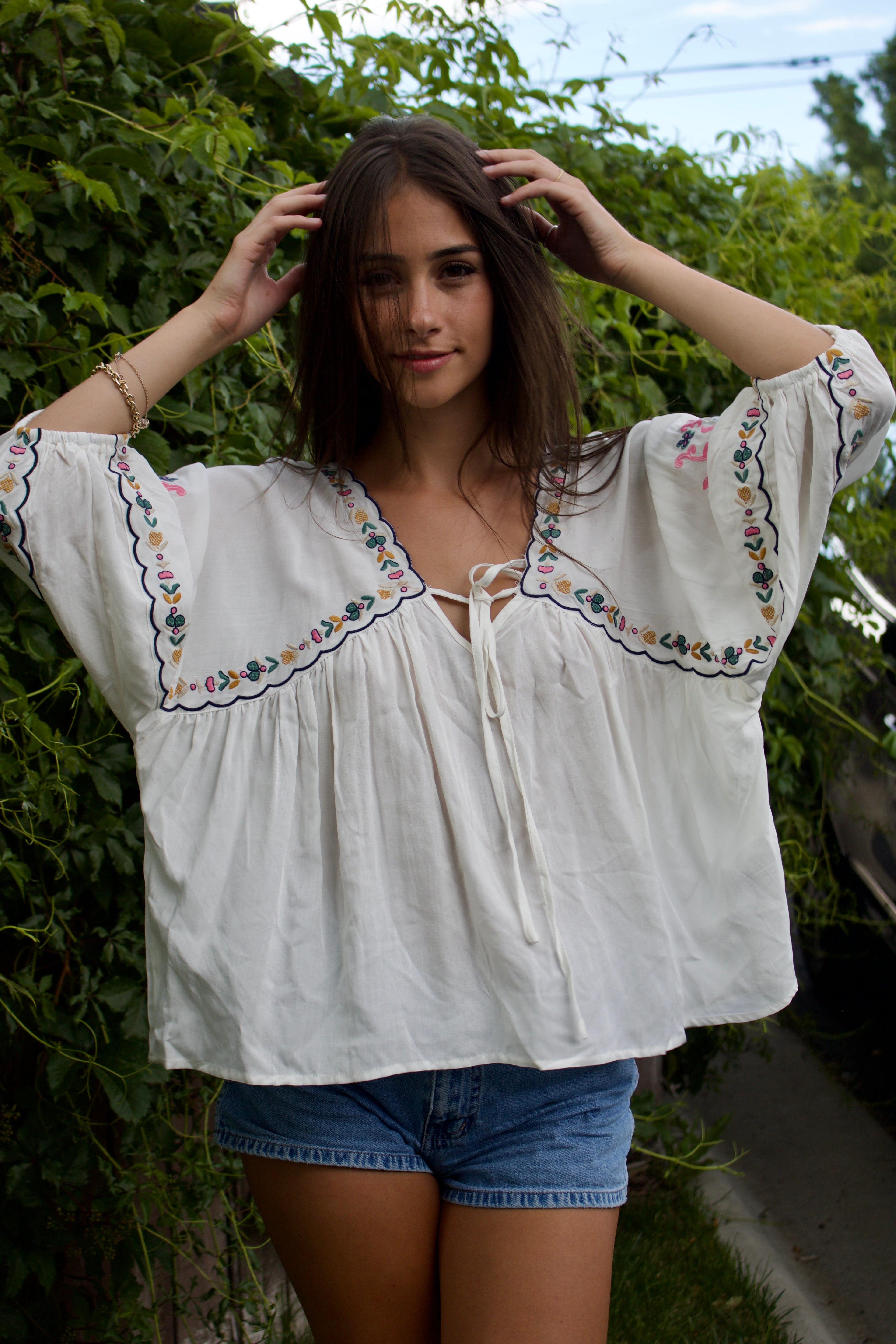 Boho Embroidered Blouse