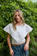 Eyelet Cape Top