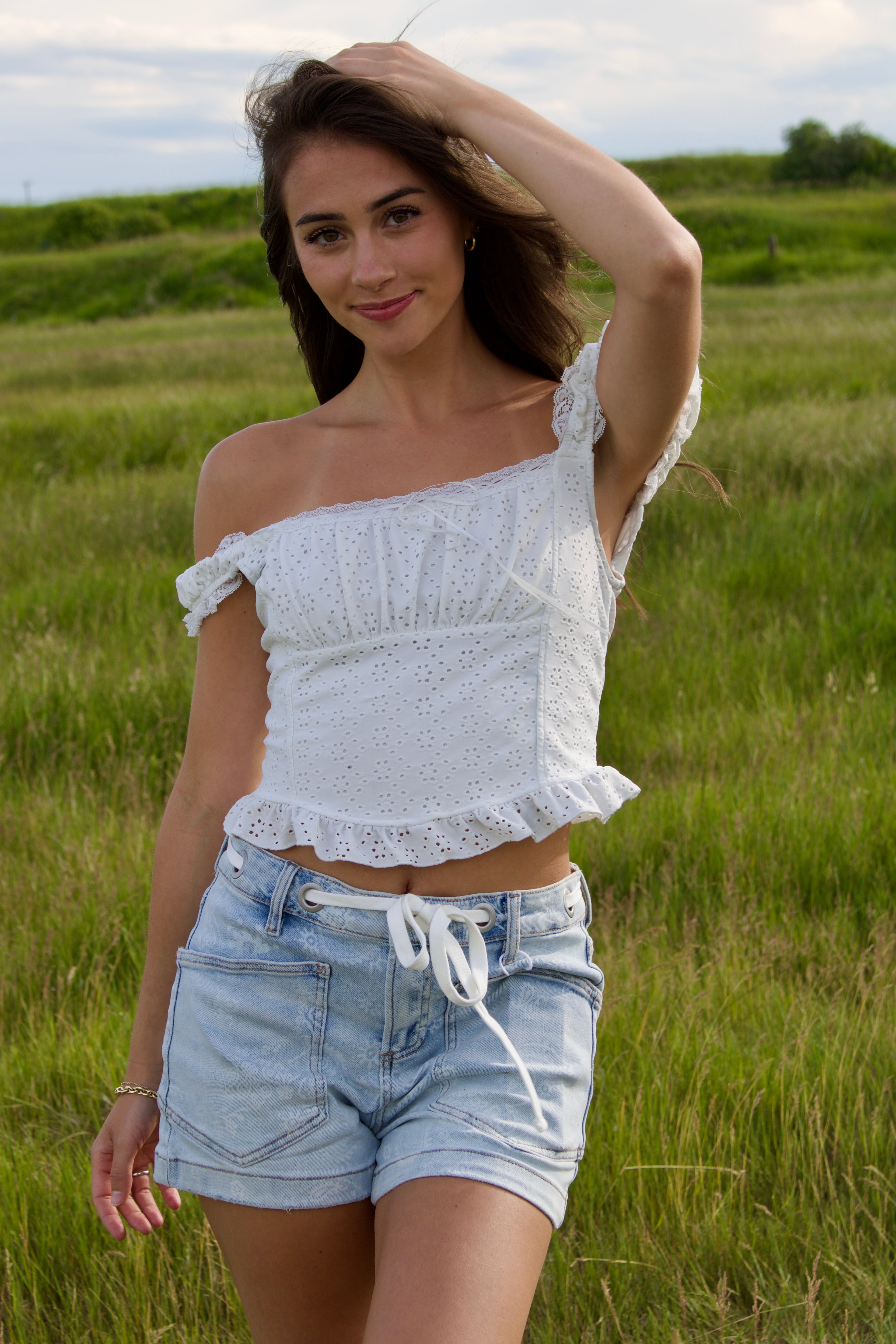 Paisley Denim Short