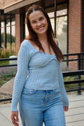 Baby Blue Cable Knit