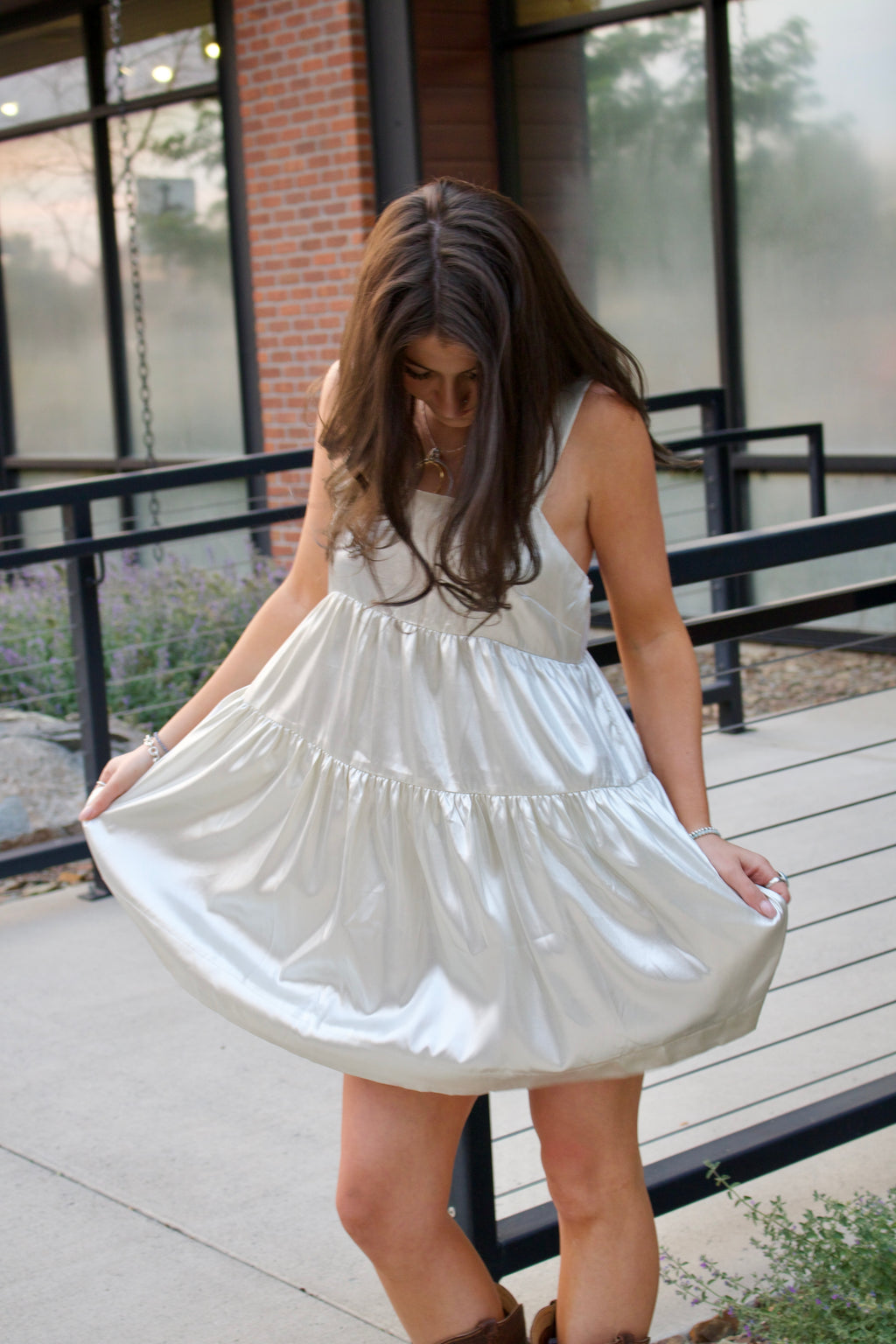Foil Mini Dress