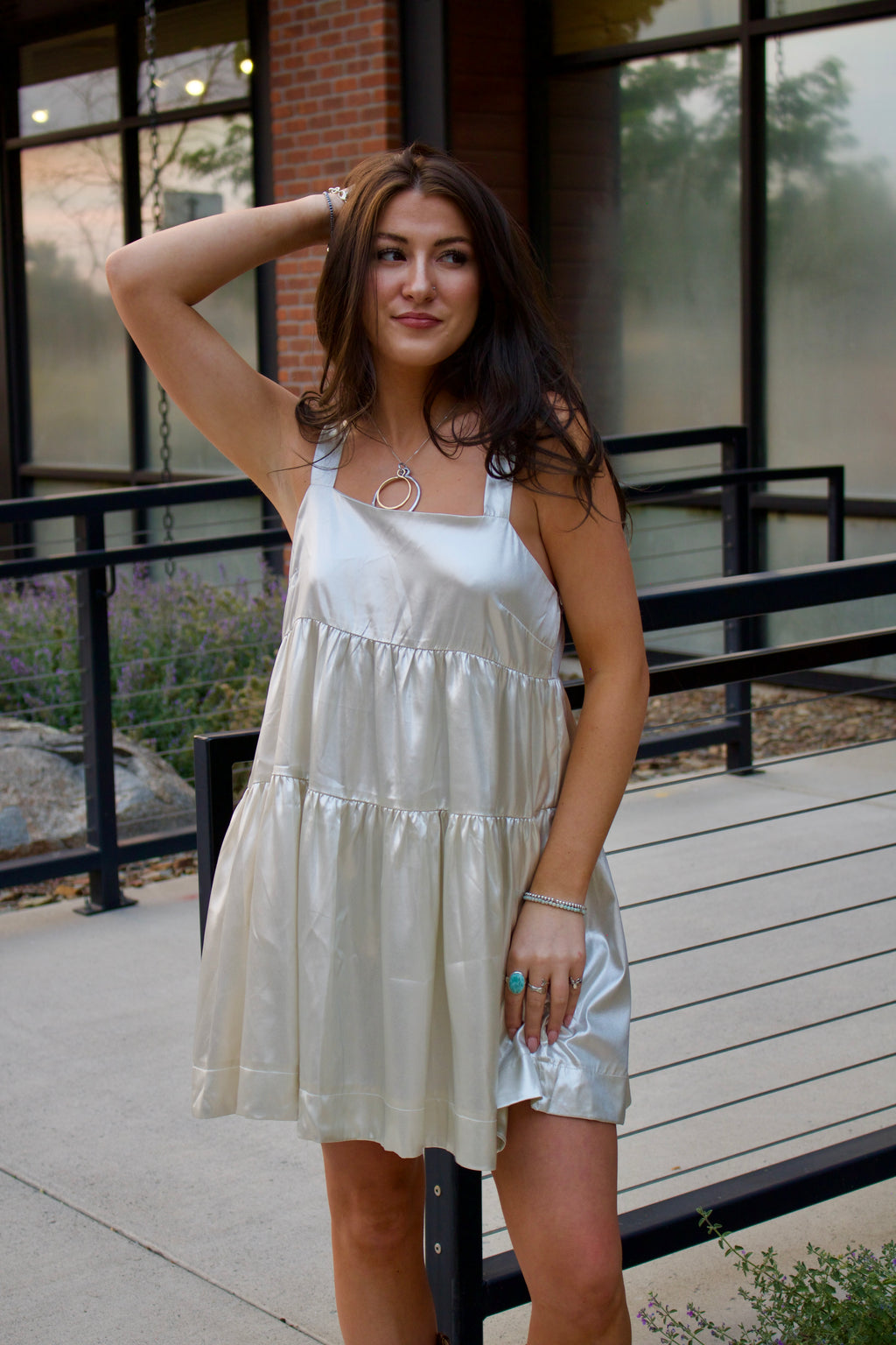 Foil Mini Dress