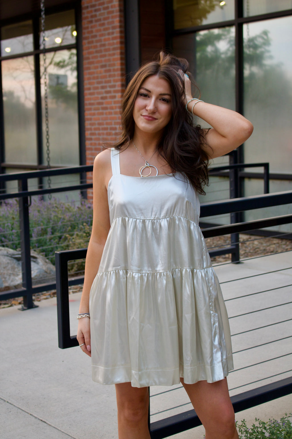 Foil Mini Dress