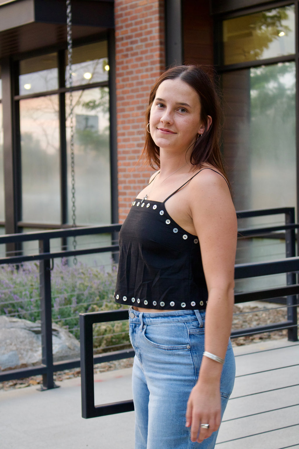 Black Button Cami
