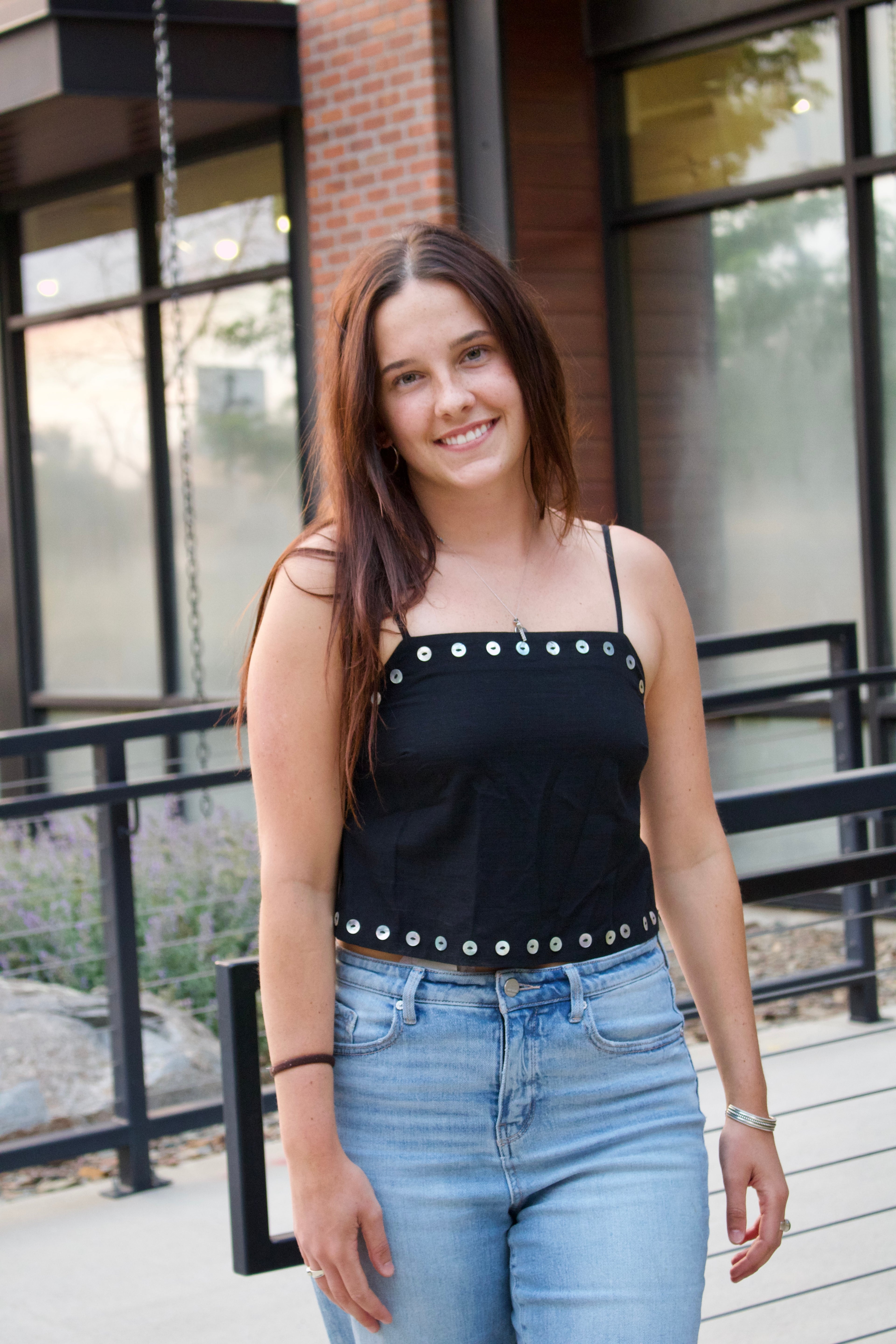 Black Button Cami