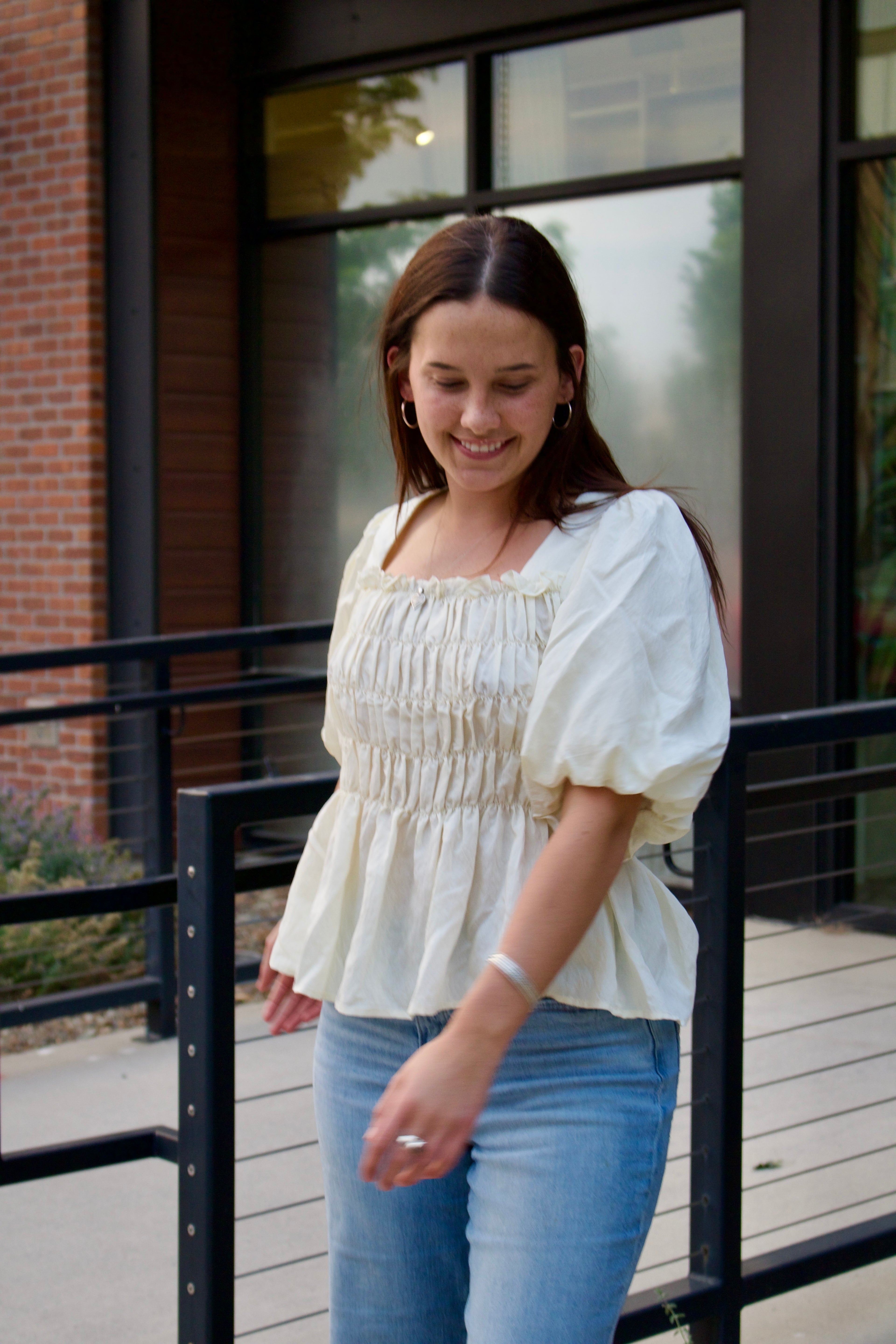 Puff Sleeve Smock Top